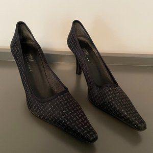 Vintage MV Concept - black mesh with silver thread detail